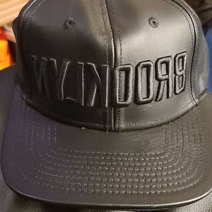 NWT Mighty Healthy Brooklyn Hat 100% Leather Outer